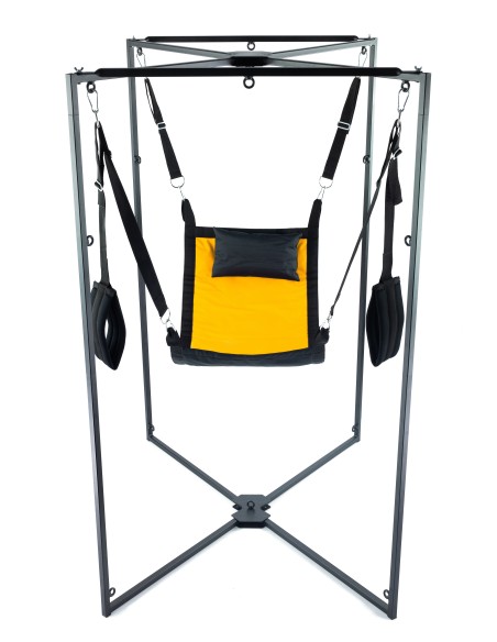 Kit Sling Tissu Carré Jaune-Noir Armature Noire