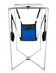 Kit Sling Tissu Carré Bleu-Noir Armature Grise