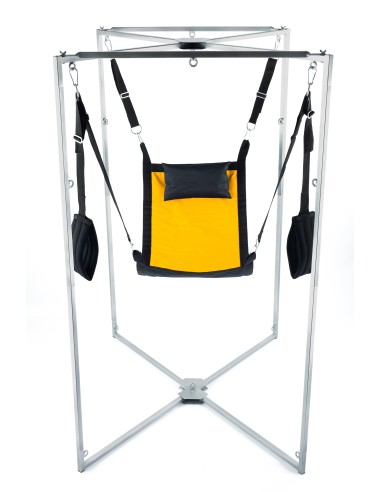 Kit Sling Tissu Carré Jaune-Noir Armature Grise
