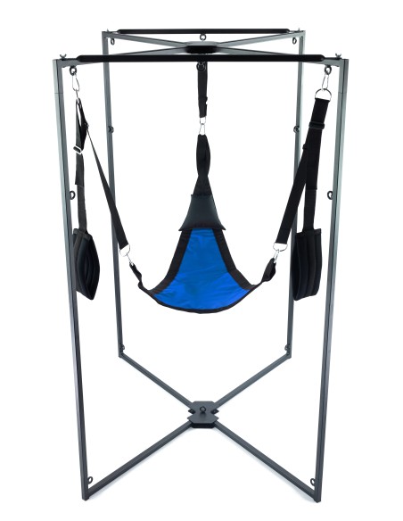 Kit Sling Tissu Triangle Bleu-Noir Armature Noire