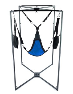 Kit Sling Tissu Triangle Bleu-Noir Armature Noire 2