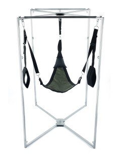 Kit Sling Tissu Triangle Kaki-Noir Armature Grise