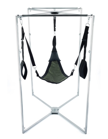 Kit Sling Tissu Triangle Kaki-Noir Armature Grise