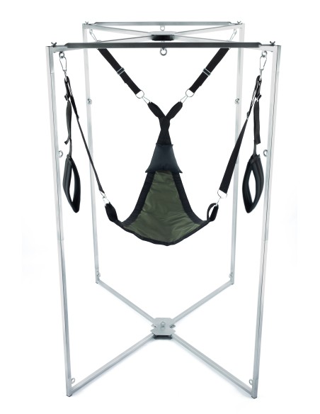 Kit Sling Tissu Triangle Kaki-Noir Armature Grise