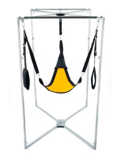 Kit Sling Tissu Triangle Jaune-Noir Armature Grise