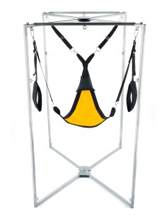 Kit Sling Tissu Triangle Jaune-Noir Armature Grise 2