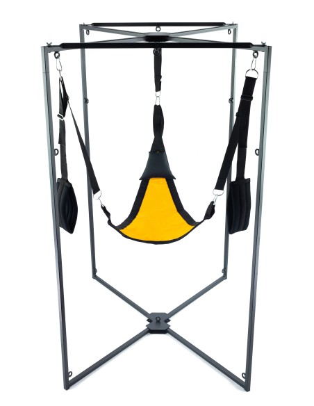 Kit Sling Tissu Triangle Jaune-Noir Armature Noire