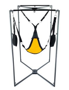 Kit Sling Tissu Triangle Jaune-Noir Armature Noire 2