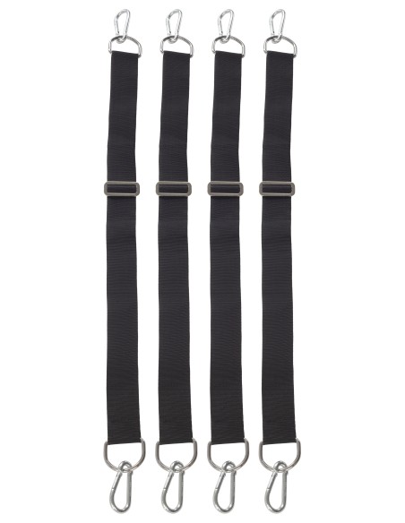 Set de 4 Bandes ajustables avec mousquetons 1 mètre