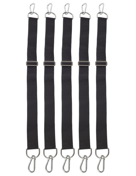 Set de 5 Bandes ajustables avec mousquetons 1 mètre