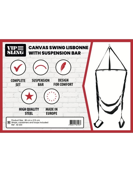 Set complet Balançoire en tissu Lisbonne avec Barre