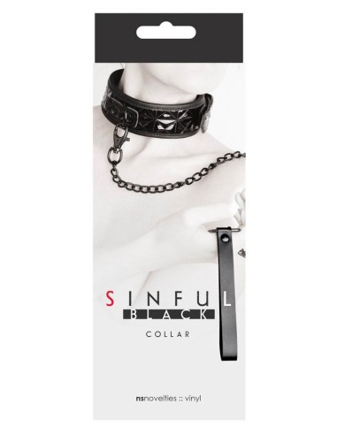 Collier et laisse SM - Sinful Black