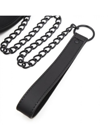 Collier Soumission avec laisse Noir