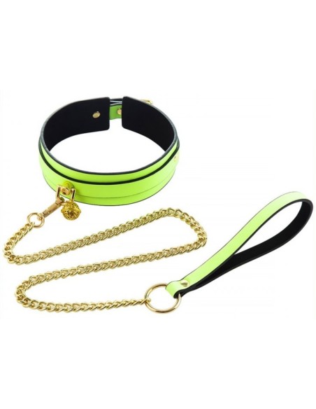 Collier-laisse phosphorescent Luminous Vert