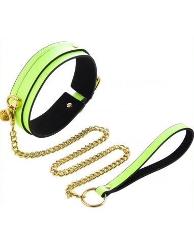Collier-laisse phosphorescent Luminous Vert