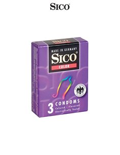 3 préservatifs Sico COLOUR