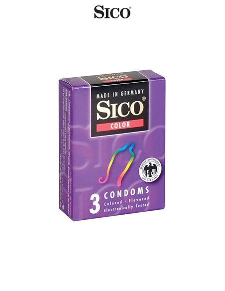 3 préservatifs Sico COLOUR