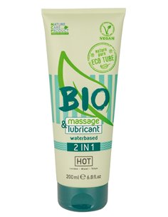 Massage & lubrifiant bio 200ml - HOT