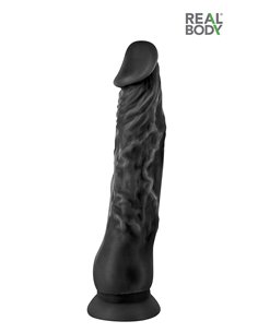 Gode réaliste 21 cm noir  - Real Justin