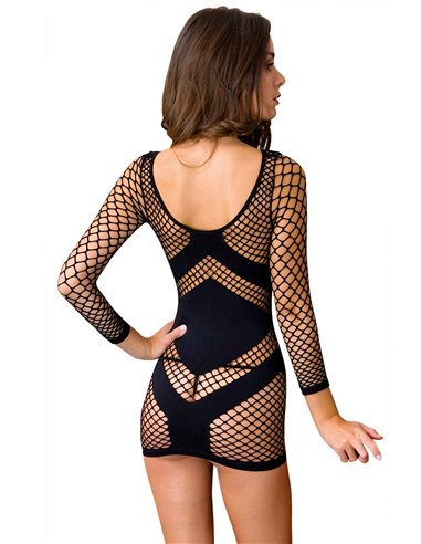 Robe filet noire Estelle - Anne d'Alès