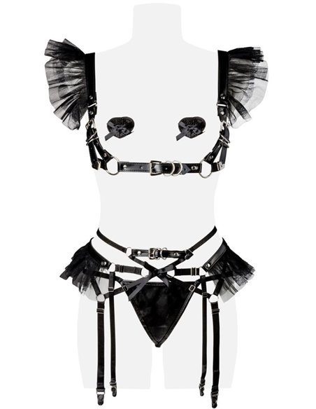 Ensemble faux cuir 4 pièces - Grey Velvet