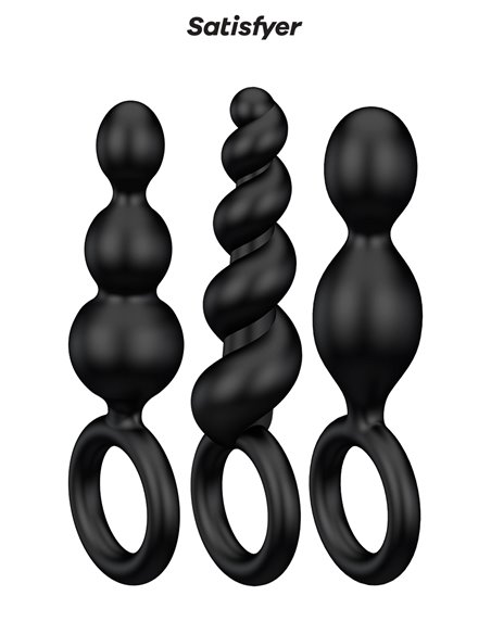 Set de 3 plugs noirs Booty Call - Satisfyer Set de 3 plugs noirs Booty Call - Satisfyer
