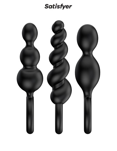 Set de 3 plugs noirs Booty Call - Satisfyer Set de 3 plugs noirs Booty Call - Satisfyer