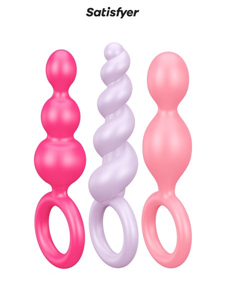Set de 3 plugs colorés Booty Call - Satisfyer Set de 3 plugs colorés Booty Call - Satisfyer