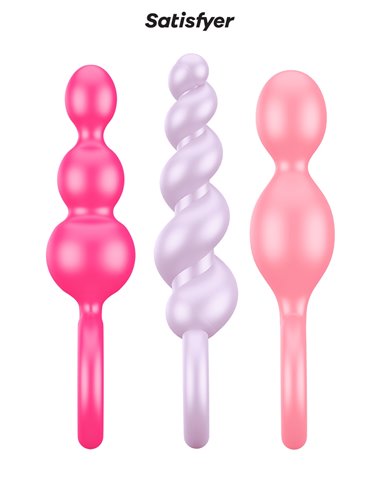 Set de 3 plugs colorés Booty Call - Satisfyer
