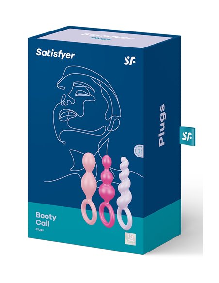 Set de 3 plugs colorés Booty Call - Satisfyer Set de 3 plugs colorés Booty Call - Satisfyer