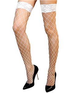 Bas autofixants Erica Blanc - Anne d'Alès