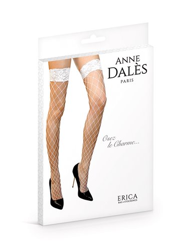 Bas autofixants Erica Blanc - Anne d'Alès