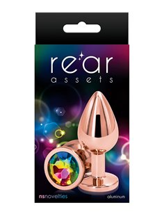 Plug anal aluminium rose gold M - Rear Assets 2