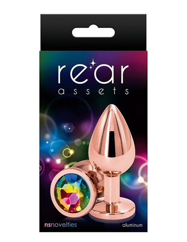 Plug anal aluminium rose gold M - Rear Assets