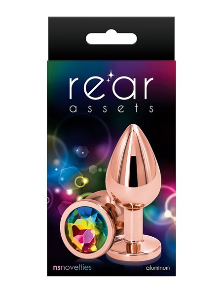 Plug anal aluminium rose gold M - Rear Assets