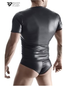 T-shirt wetlook noir - Regnes 2