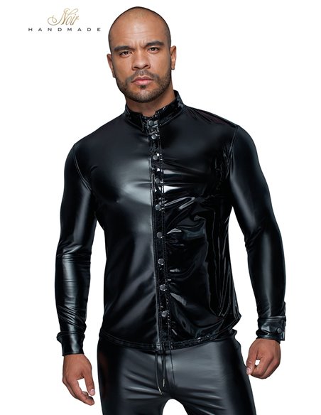 Chemise wetlook et vinyle H064