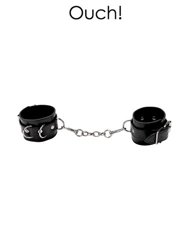 Menottes Premium en cuir noir - Ouch