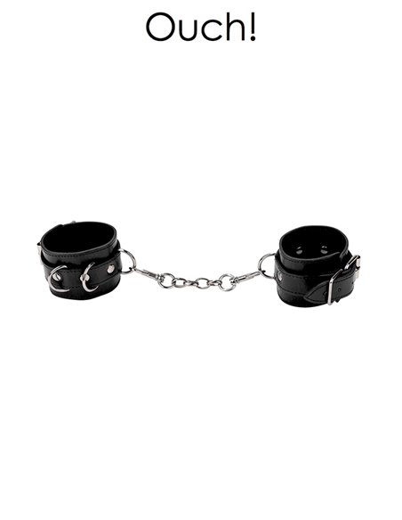 Menottes Premium en cuir noir - Ouch