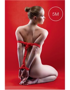 Corde de bondage Japonais 5m rouge - Ouch 2