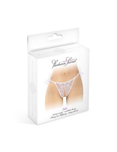 String blanc ouvert à nouer Stella - Fashion Secret