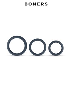 Kit de 3 anneaux de pénis larges - Boners 2