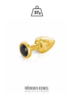 Plug bijou aluminium or et noir XS - Hidden Eden