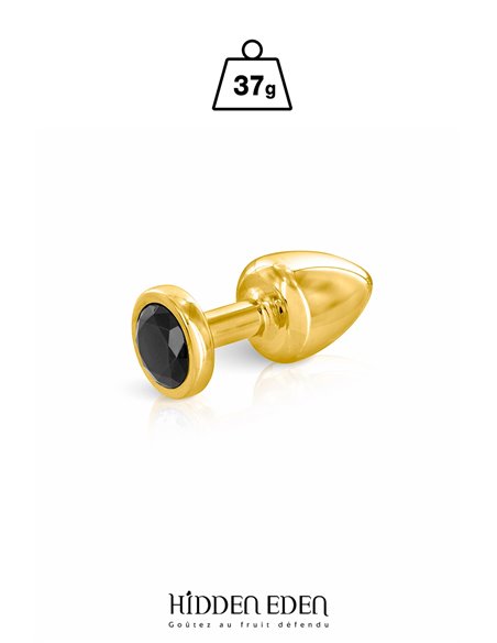 Plug bijou aluminium or et noir XS - Hidden Eden Plug bijou aluminium or et noir XS - Hidden Eden