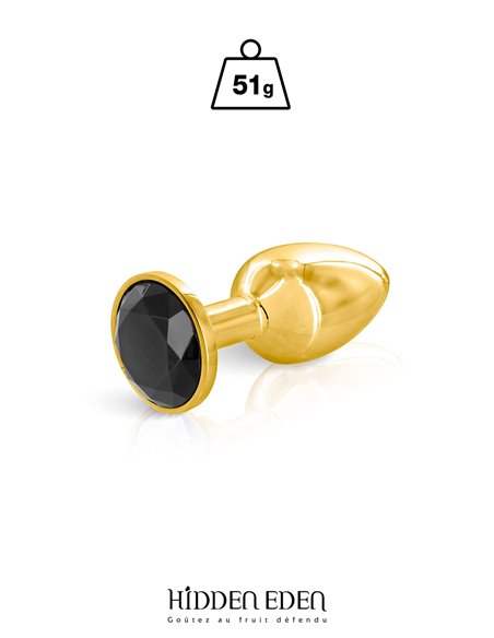 Plug bijou aluminium or et noir S - Hidden Eden Plug bijou aluminium or et noir S - Hidden Eden