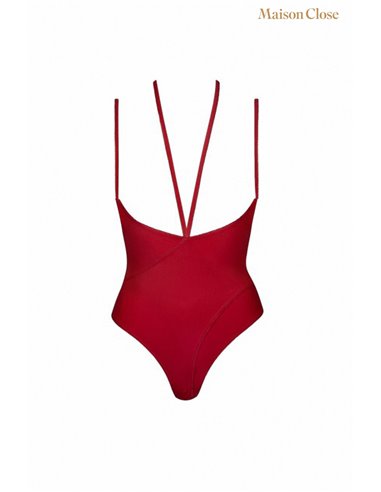 Body string seins nus rouge Le petit secret