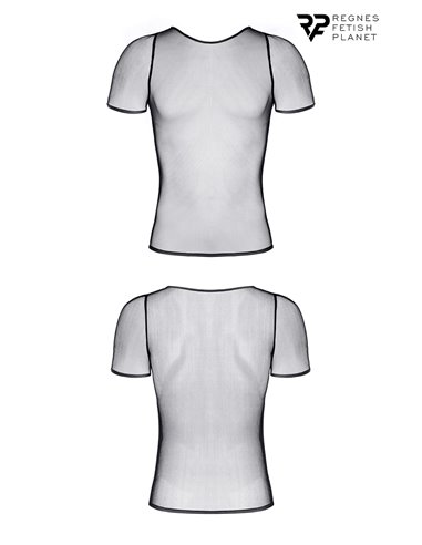 T-shirt en résille noire - Regnes