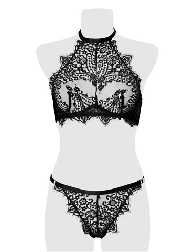 Ensemble bustier et string dentelle - Grey Velvet