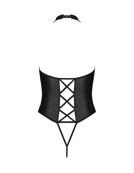 Body ouvert faux cuir Nancy - Passion