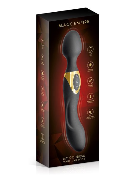 Vibromasseur wand 2 en 1 My Goddess - Black Empire